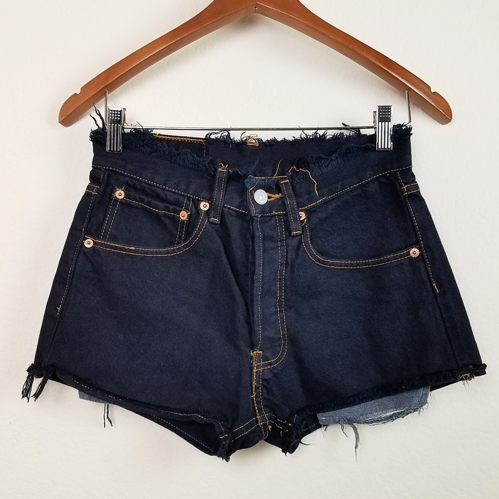 Levi's Wedgie Fit High Rise Raw Edge Shorts